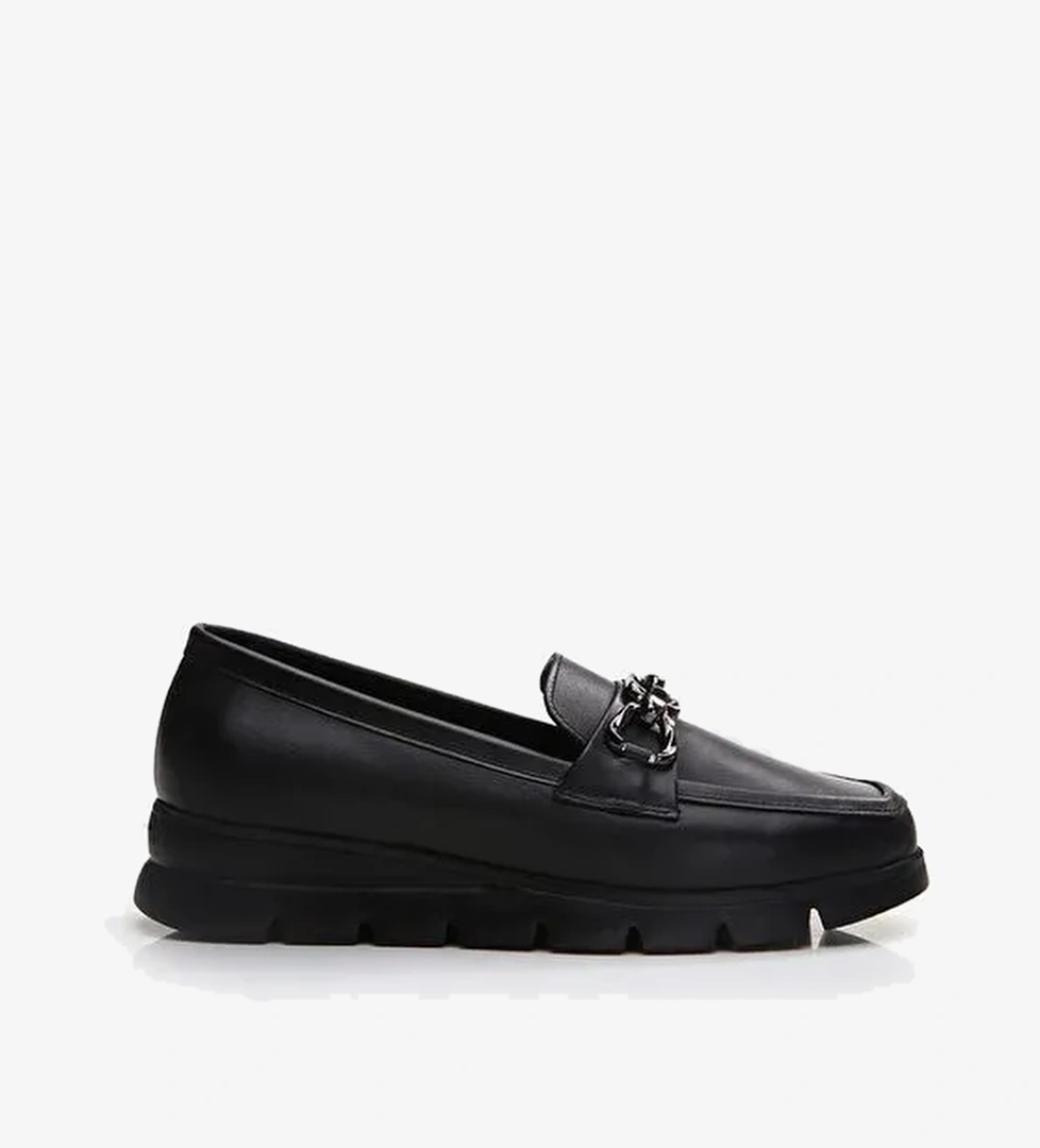 Hotiç Siyah Kadın Deri Loafer 01AYH291240A100 - Görsel 1