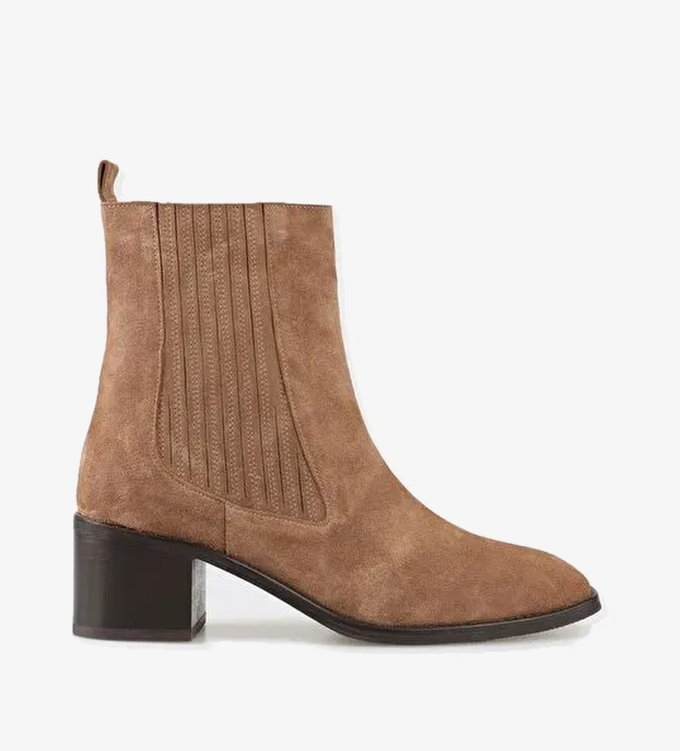 Taba Deri Kadın Klasik Bot - Görsel 1