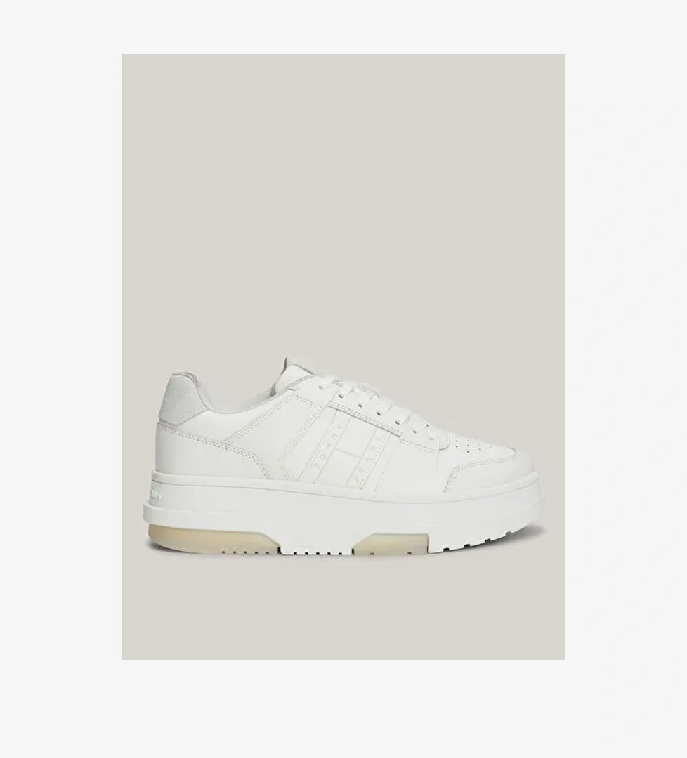 Tommy Hilfiger Tommy Hilfiger Krem Kadın Deri Sneaker EN0EN02592P06 | Boyner Krem - 1. görsel