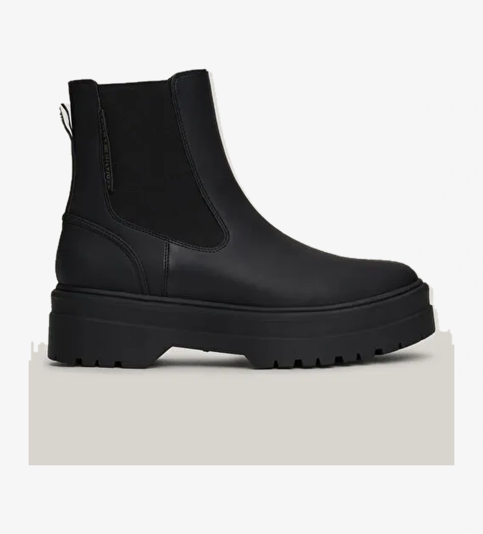 Tommy Hilfiger Tommy Hilfiger Siyah Kadın Deri Bot FW0FW08162BDS model görseli