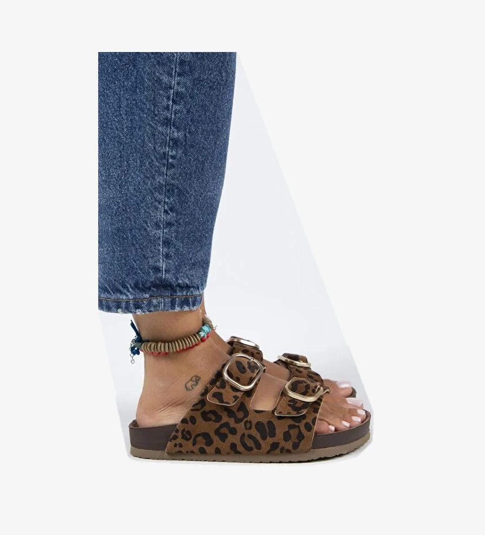 Manijero Taba Kadın Deri Terlik MNJ.128.02 - Görsel 1