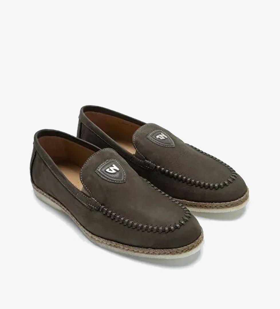 Valmenti Valmenti Giampiero Nicola Stephan Erkek Haki Nubuk Hakiki Deri Loafer Ayakkabı | Boyner Haki Nubuk - 1. görsel