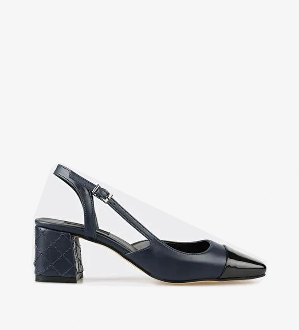 Lacivert Kadın Topuklu Ayakkabı - Görsel 1