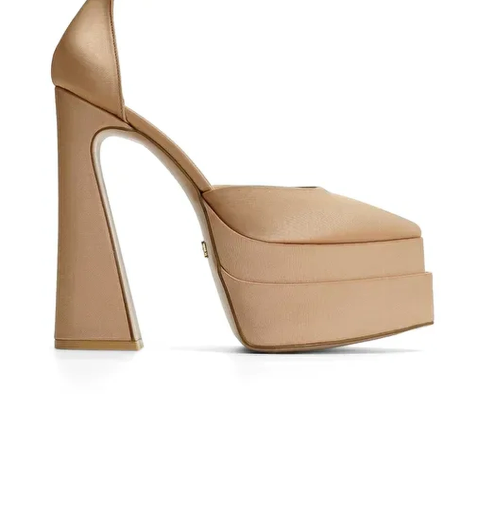 Jabotter Lizzy Saten Platform Topuklu Ayakkabı - Görsel 1