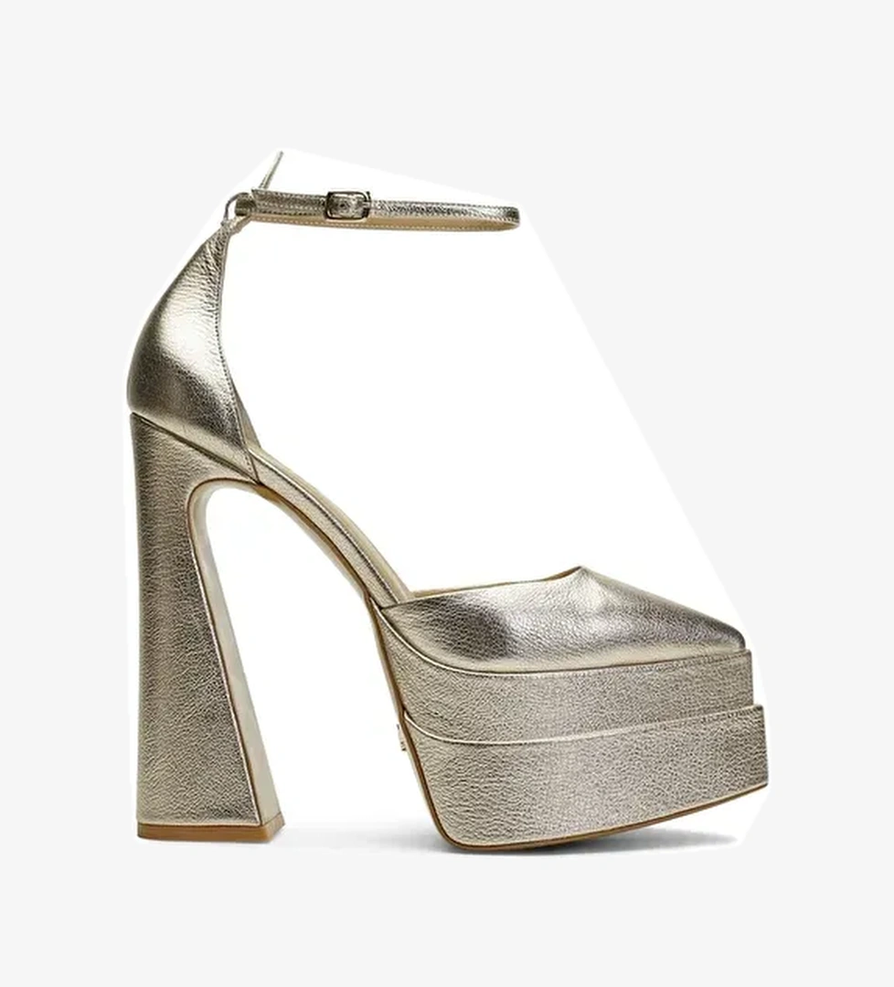 Jabotter Lizzy Mat Deri Platform Topuklu Ayakkabı - Görsel 1