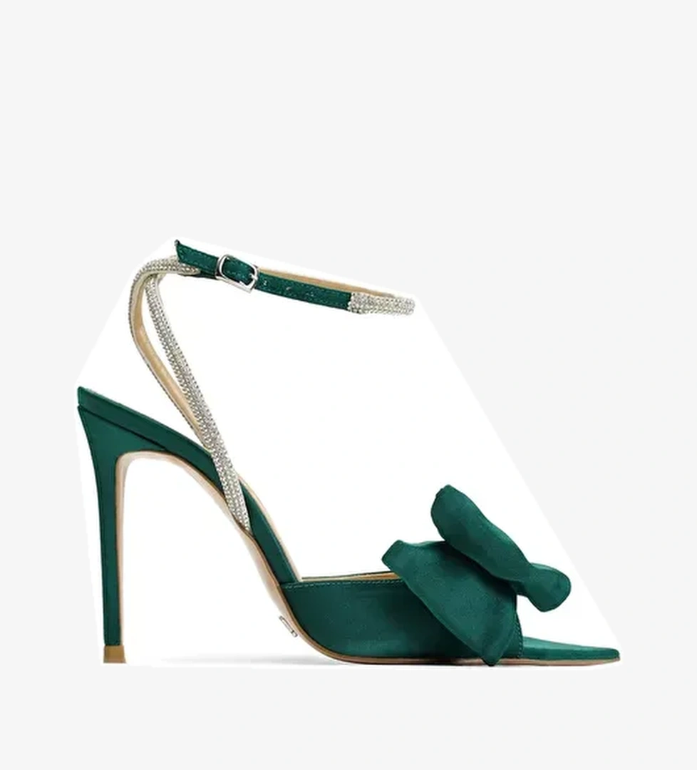 Jabotter John Saten İnce Topuklu Ayakkabı - Görsel 1