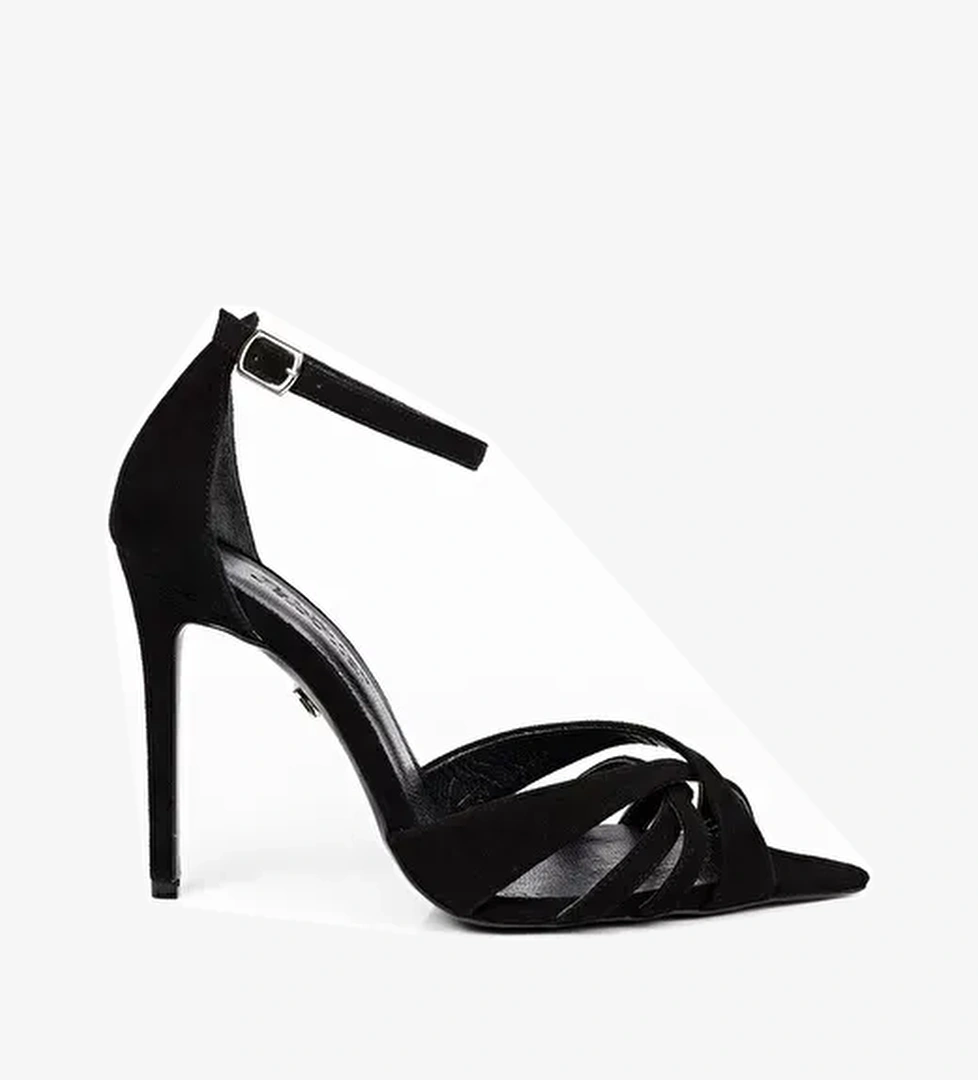 Jabotter Siyah Kadın Süet Topuklu Ayakkabı JAB2801 / 310K - Görsel 1