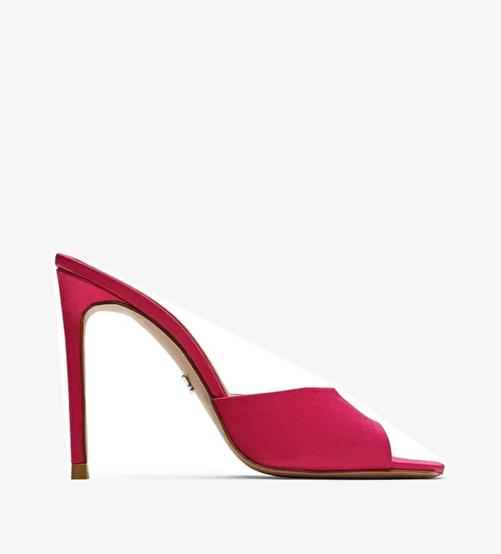 Jabotter Malvina Saten 10 Cm Topuklu Terlik - Görsel 1