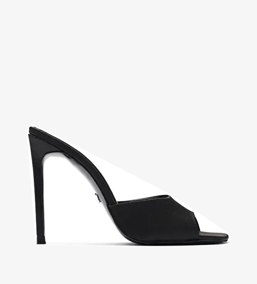 Jabotter Malvina Saten 10 Cm Topuklu Terlik - Görsel 1