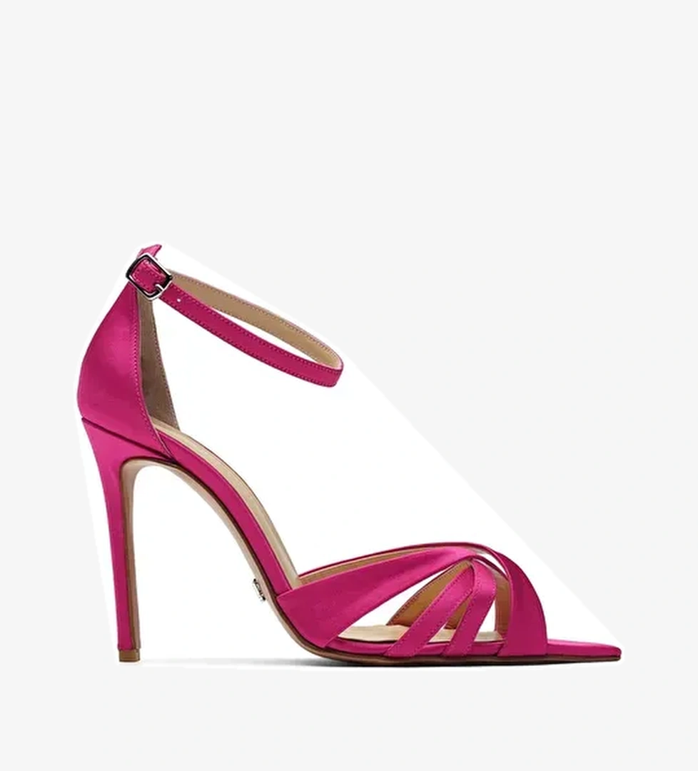 Jabotter Koyu Yeşil Kadın Saten Topuklu Ayakkabı JAB4026 / 310K - Görsel 1