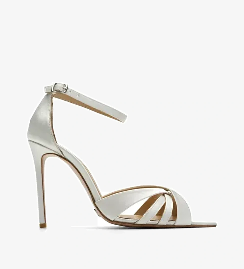 Jabotter Violine Saten 10 Cm Topuklu Ayakkabı - Görsel 1