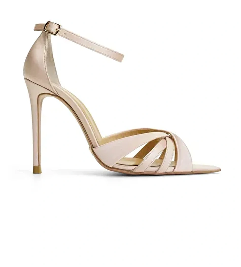 Jabotter Violine Saten 10 Cm Topuklu Ayakkabı - Görsel 1