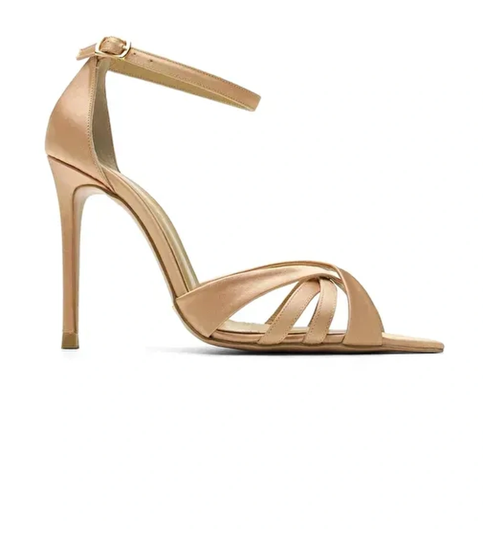 Jabotter Violine Saten 10 Cm Topuklu Ayakkabı - Görsel 1