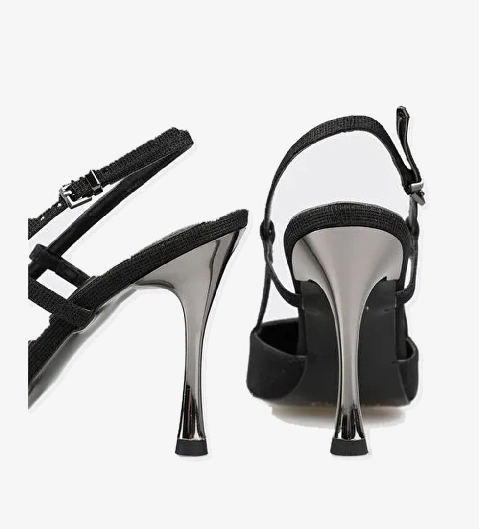 Siyah Kadın Topuklu Ayakkabı - Görsel 1