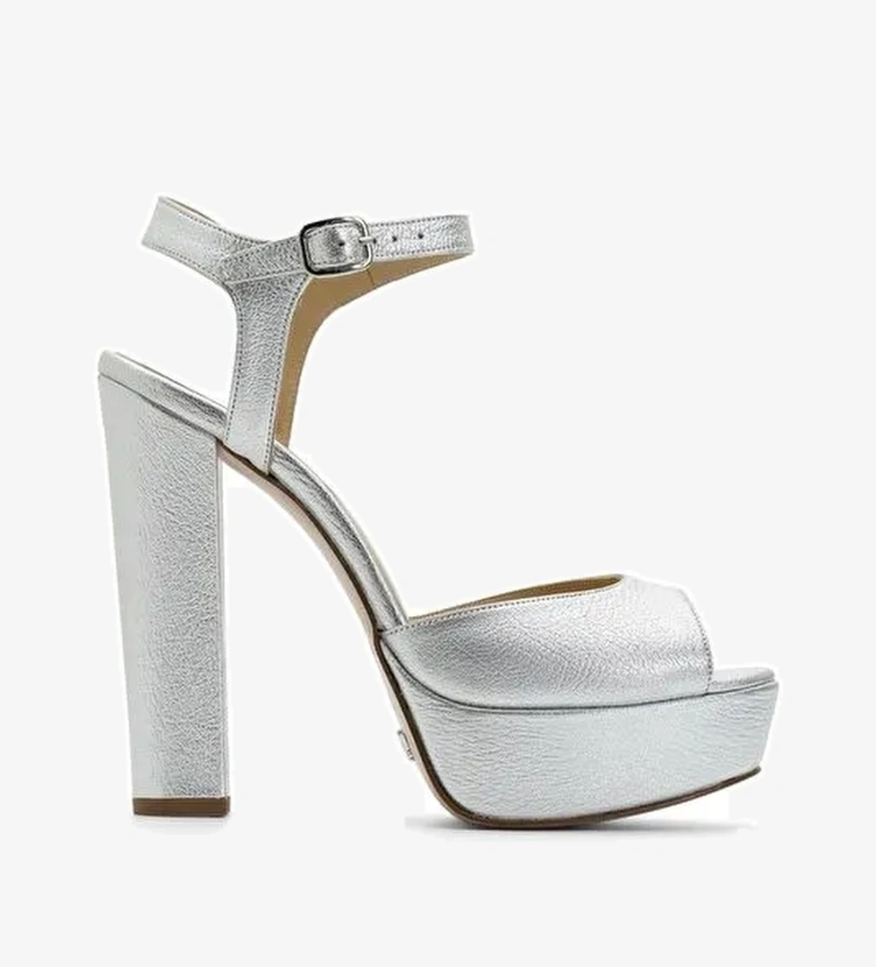 Jabotter Nifty Mat Deri Platform Topuklu Ayakkabı - Görsel 1