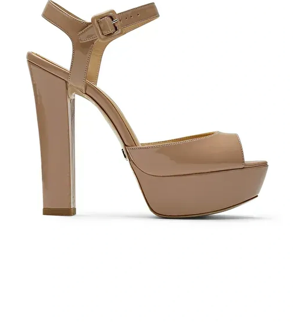 Jabotter Siyah Kadın Rugan Platform Topuklu Ayakkabı JAB2475 / 517K - Görsel 1