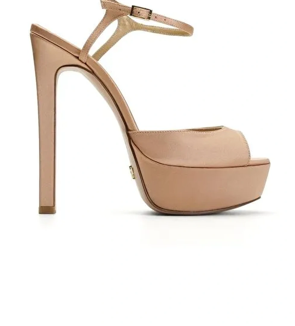Jabotter Brida Saten Platform Topuklu Ayakkabı - Görsel 1