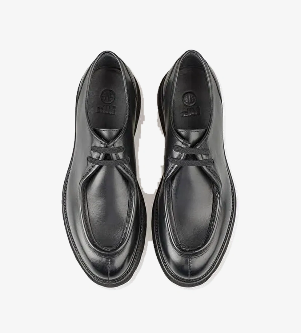 Siyah Deri Erkek Günlük Ayakkabı - Görsel 1