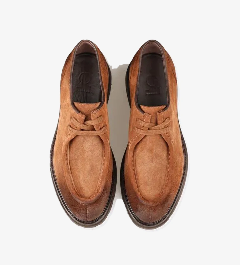 Taba Deri Erkek Günlük Ayakkabı - Görsel 1