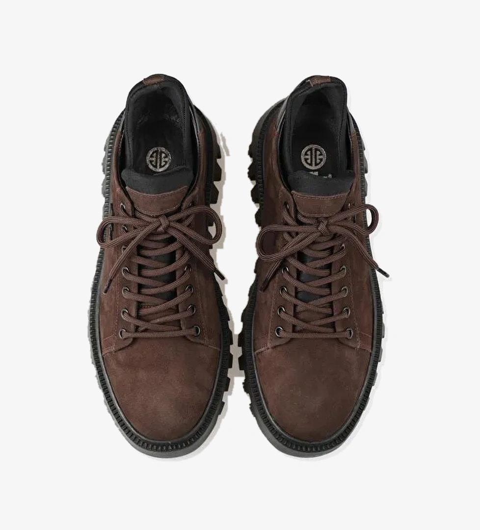 Kahve Deri Erkek Spor Ayakkabı - Görsel 1