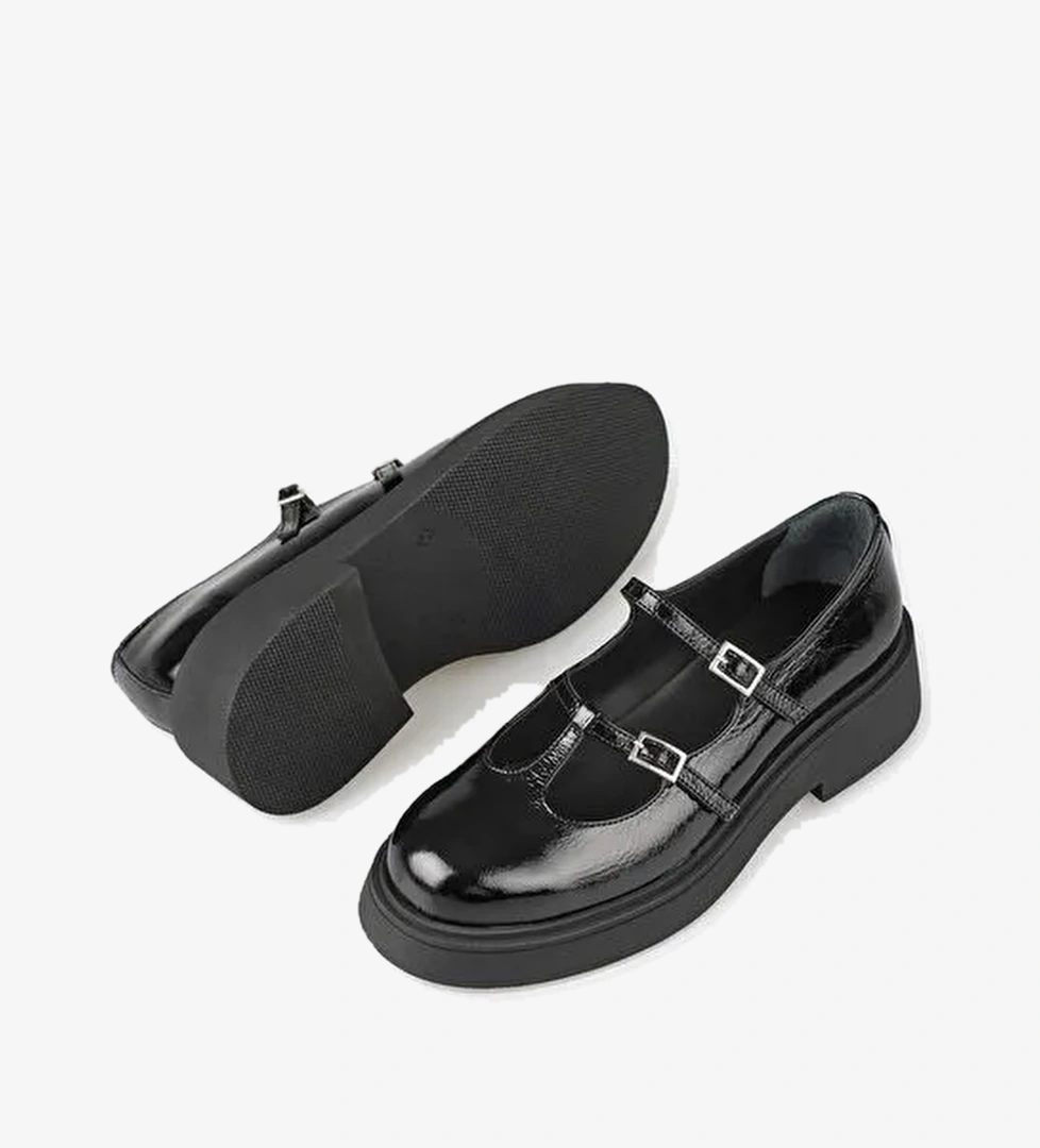 Elle Siyah Kadın Rugan Günlük Ayakkabı MARLIES-1 - Görsel 1