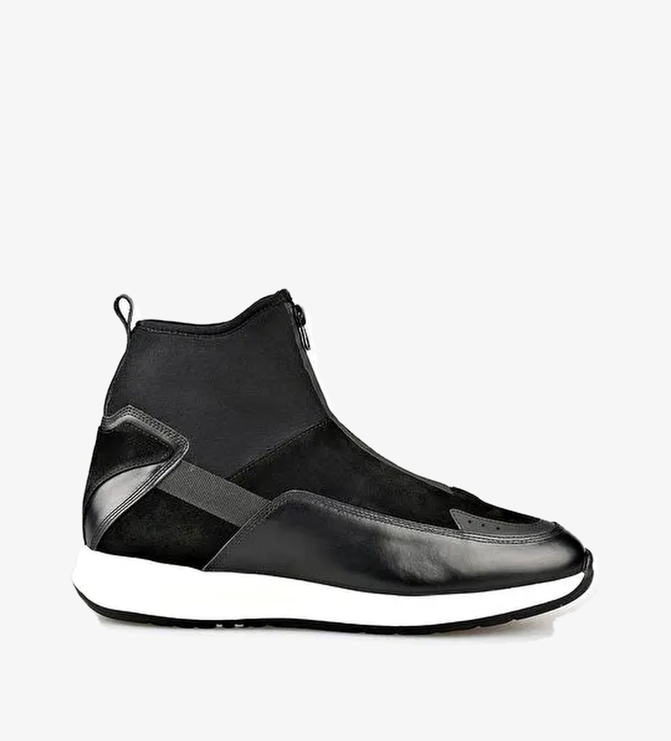 Siyah Deri Erkek Spor Bot - Görsel 1