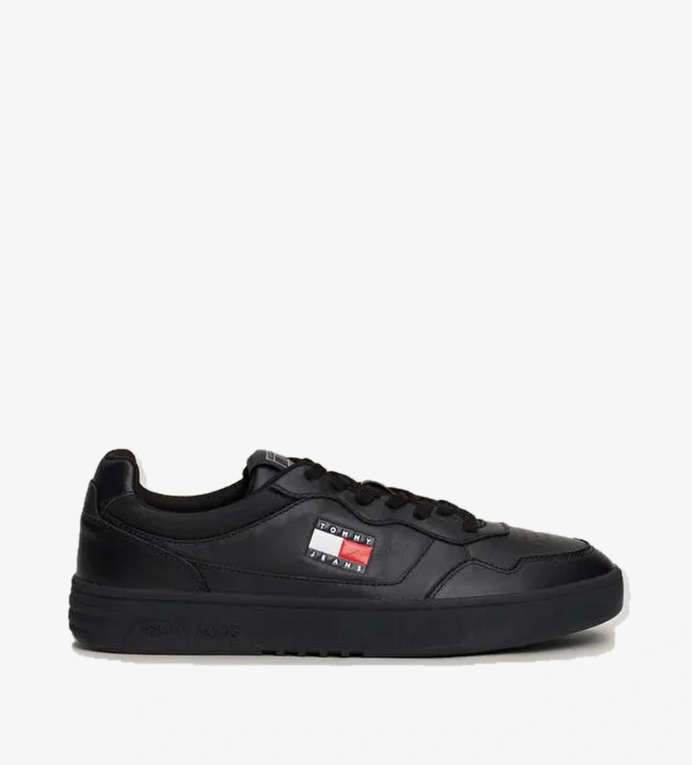 Tommy Hilfiger Siyah Erkek Deri Sneaker (NEW)TJM CUPSOLE LEATHER ESS - Görsel 1