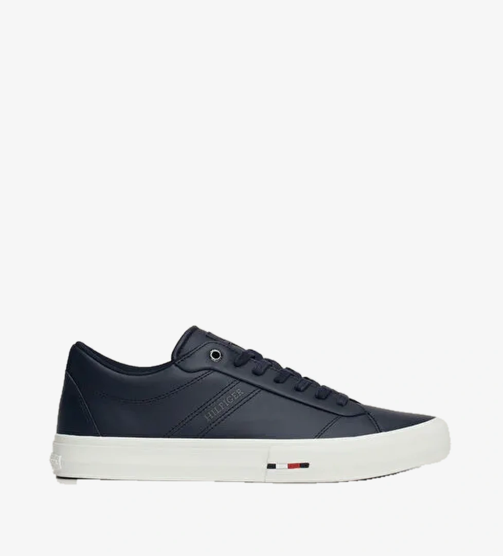 Tommy Hilfiger Tommy Hilfiger Lacivert Beyaz Erkek Deri Sneaker Th Hi Vulc Street Rwb Lth Low model görseli