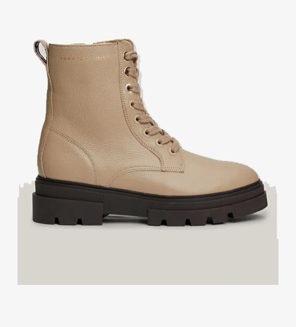 Tommy Hilfiger Tommy Hilfiger Bej Kadın Deri Bot FW0FW08160AEG model görseli