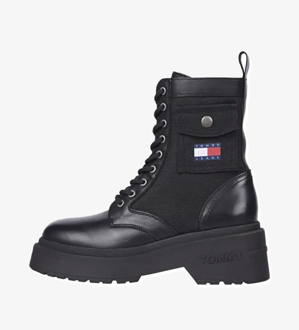 Tommy Hilfiger Tommy Hilfiger Siyah Kadın Deri Bot EN0EN02636BDS model görseli