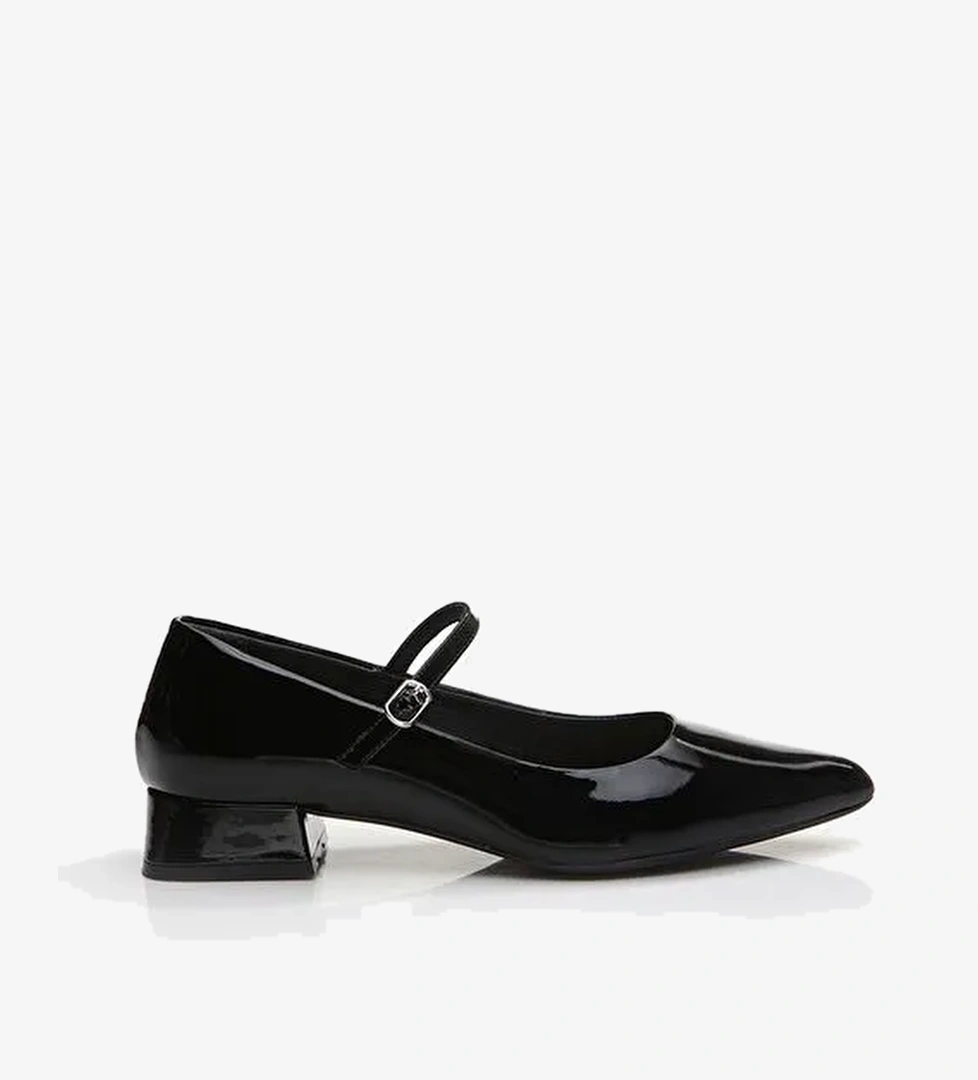 Hotiç Siyah Kadın Rugan Topuklu Ayakkabı 01AYH290840A100 - Görsel 1