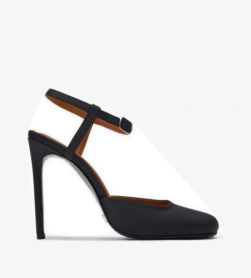 Jabotter Siyah Kadın Saten Topuklu Ayakkabı JAB9902 / 2097K - Görsel 1