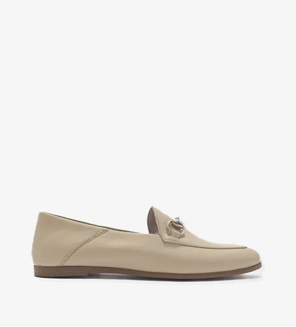 Luvi Shoes Taba Kadın Deri Loafer 63-F03 - Görsel 1