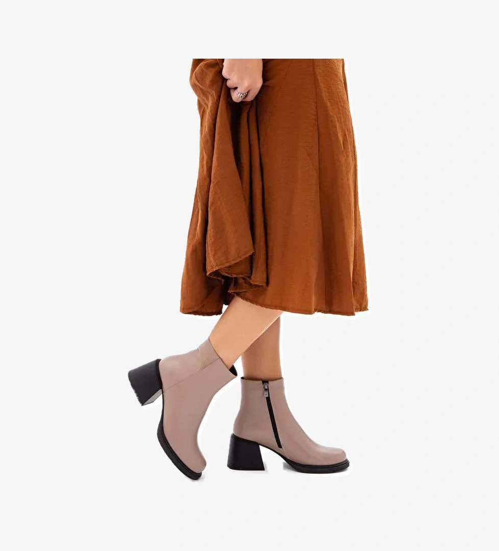 Tamer Tanca Kadın Hakiki Deri Vizon Casual Bot - Görsel 1