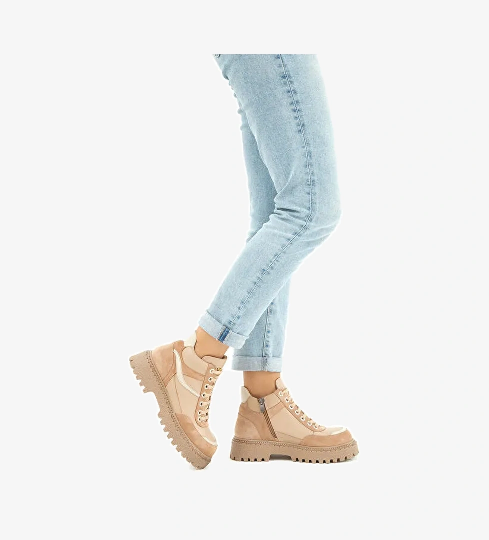 Tamer Tanca Kadın Suni Deri Camel Casual Bot - Görsel 1