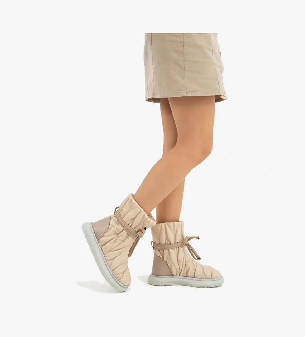 Tamer Tanca Kadın Hakiki Deri Açık Bej Casual Bot - Görsel 1