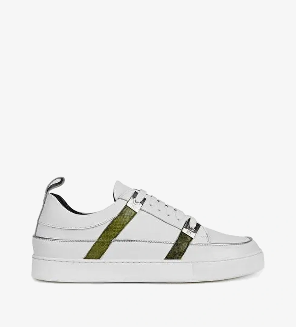 Roberto Botticelli Erkek Hakiki Deri Beyaz Sneakers & Spor Ayakkabı - Görsel 1