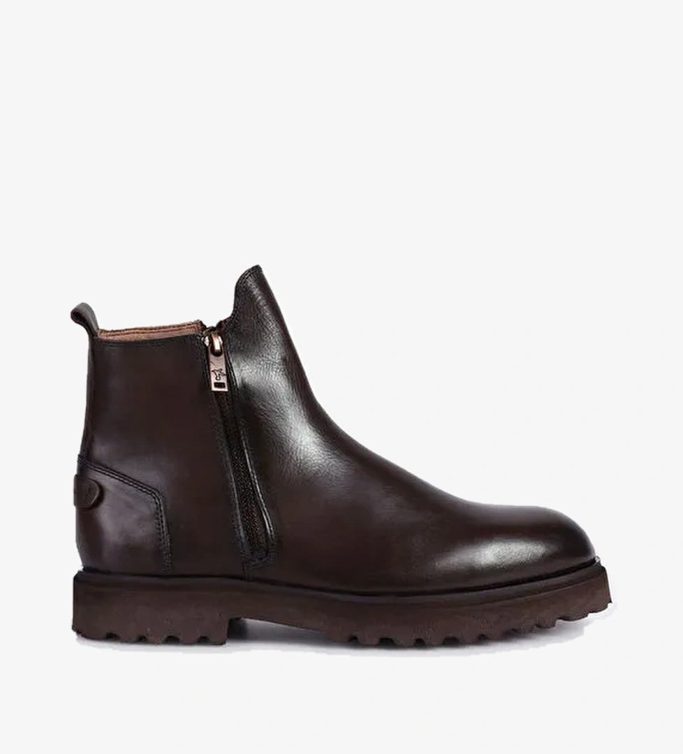 Fabrika Fabrika Kahverengi Siyah Erkek Deri Bot Yoder-dewey model görseli