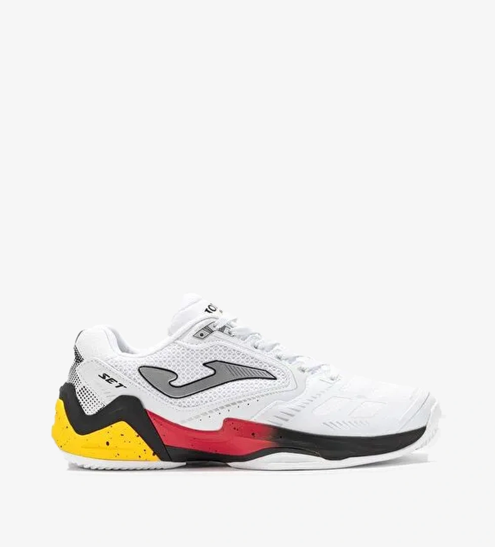 Joma Set Men 2402 Beyaz Kırmızı Erkek Tenis Ayakkabısı - Görsel 1