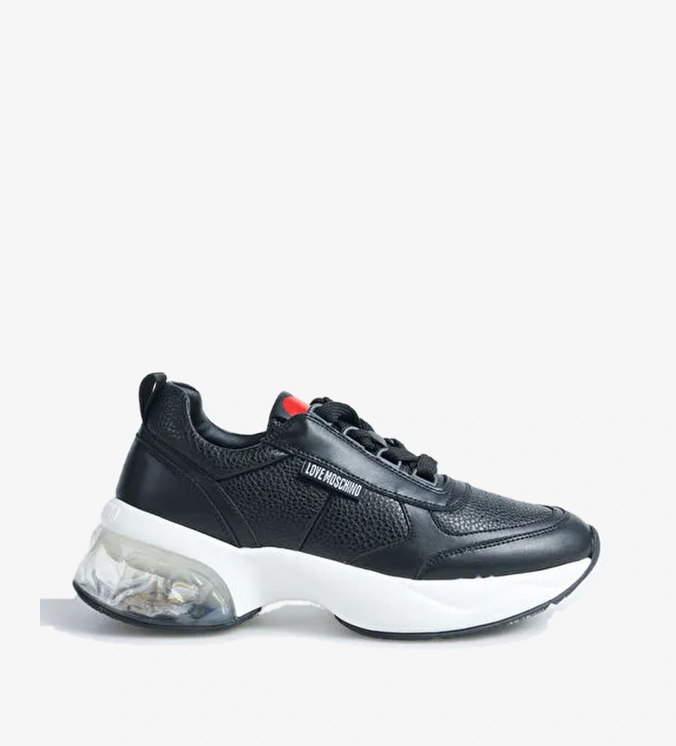 Love Moschino Siyah Kadın Deri Sneaker JA15246G1L - Görsel 1