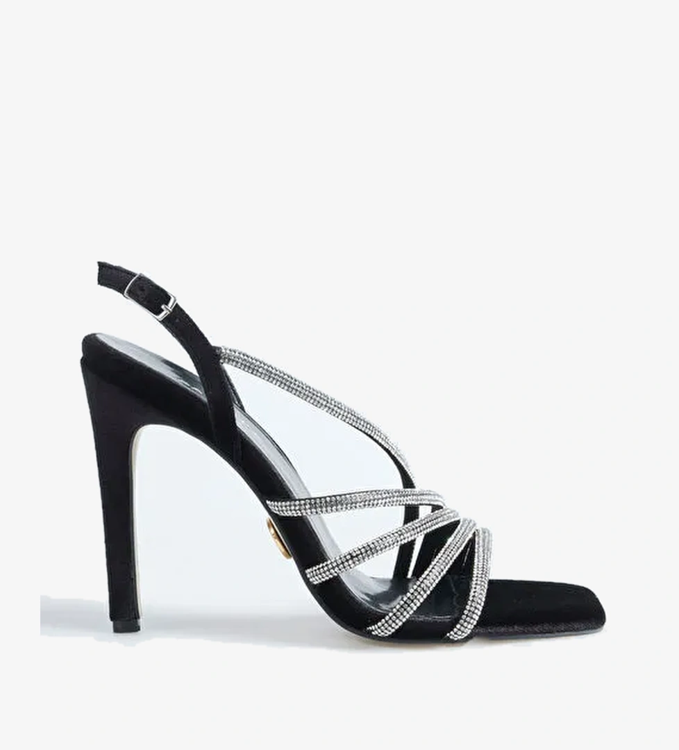 Fabrika Siyah Kadın Topuklu Ayakkabı FREDA - Görsel 1