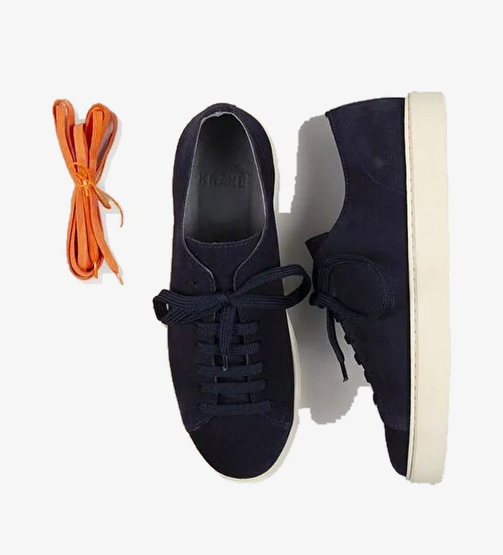 Krahe Ares Erkek Hakiki Deri El Boyamalı Bağcık Ve İki Yedek Bağcıklı Laci Sneakers - Görsel 1