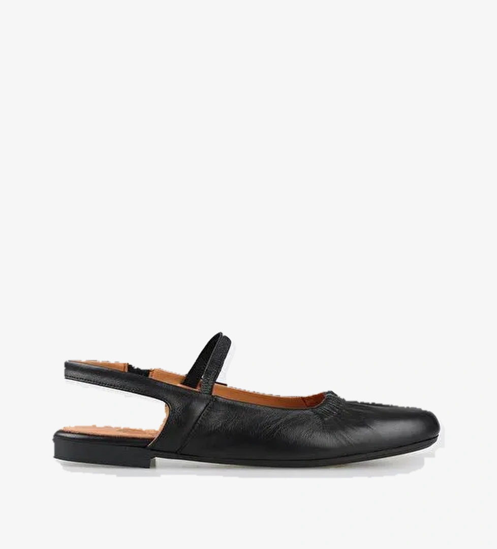 Siyah Deri Kadın Babet - Görsel 1