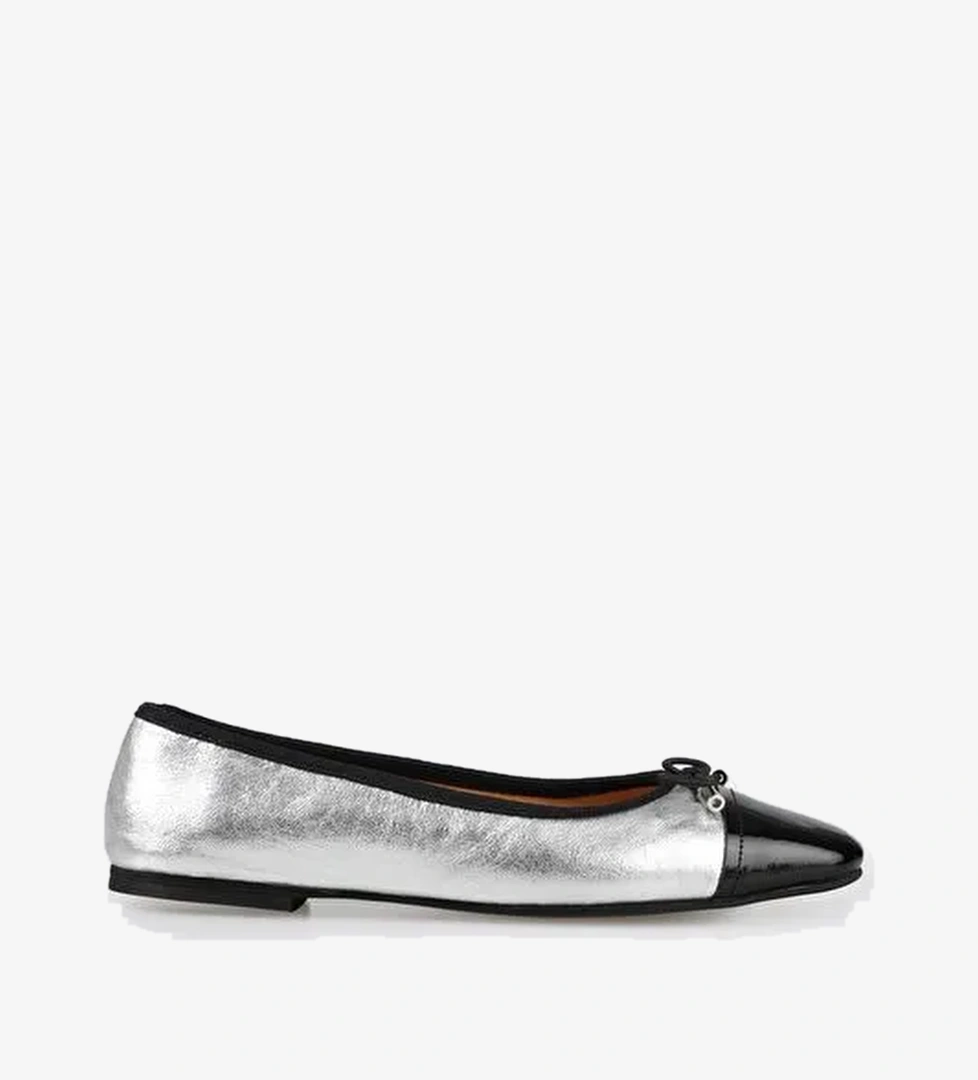 Lame Deri Kadın Babet - Görsel 1