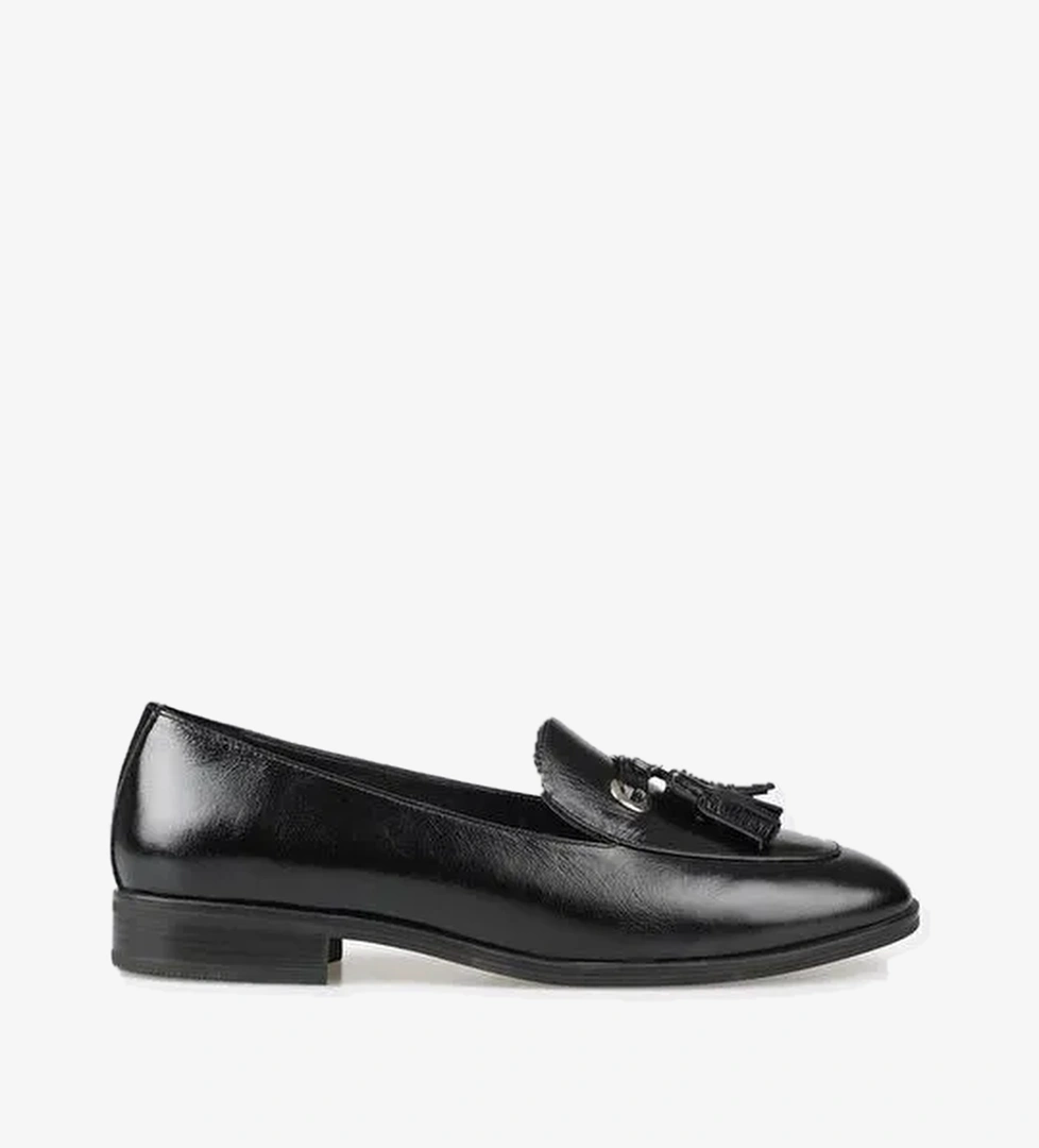 Elle Elle Siyah Kadın Deri Loafer ICAYED | Boyner Siyah - 1. görsel