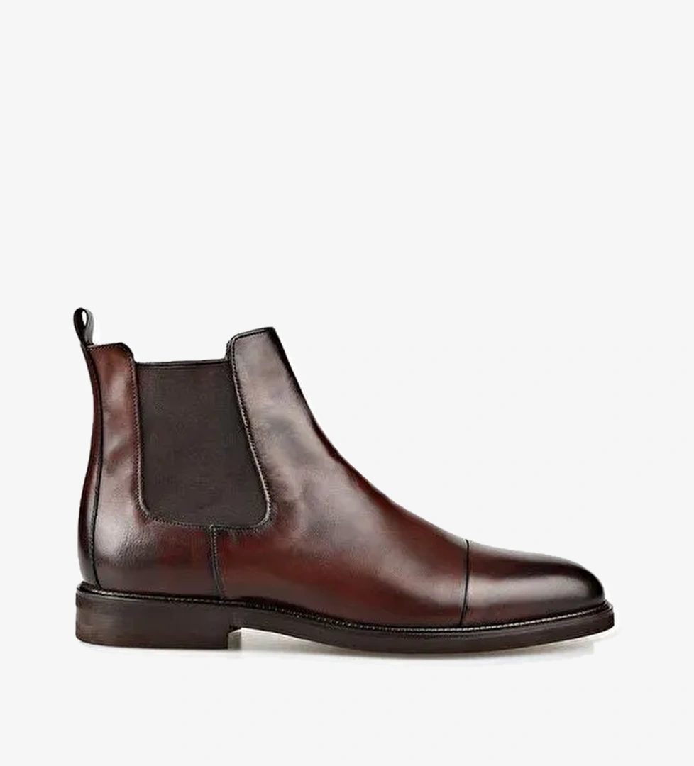 Kahve Deri Erkek Klasik Bot - Görsel 1