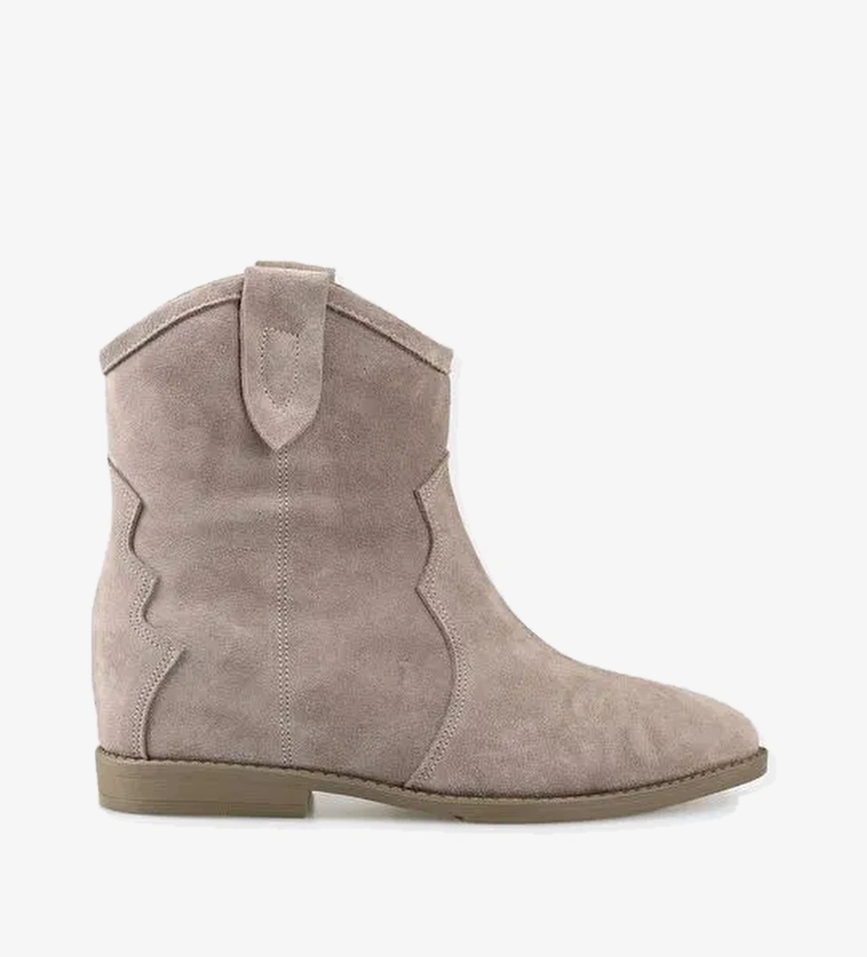 Vizon Deri Kadın Western Bot - Görsel 1