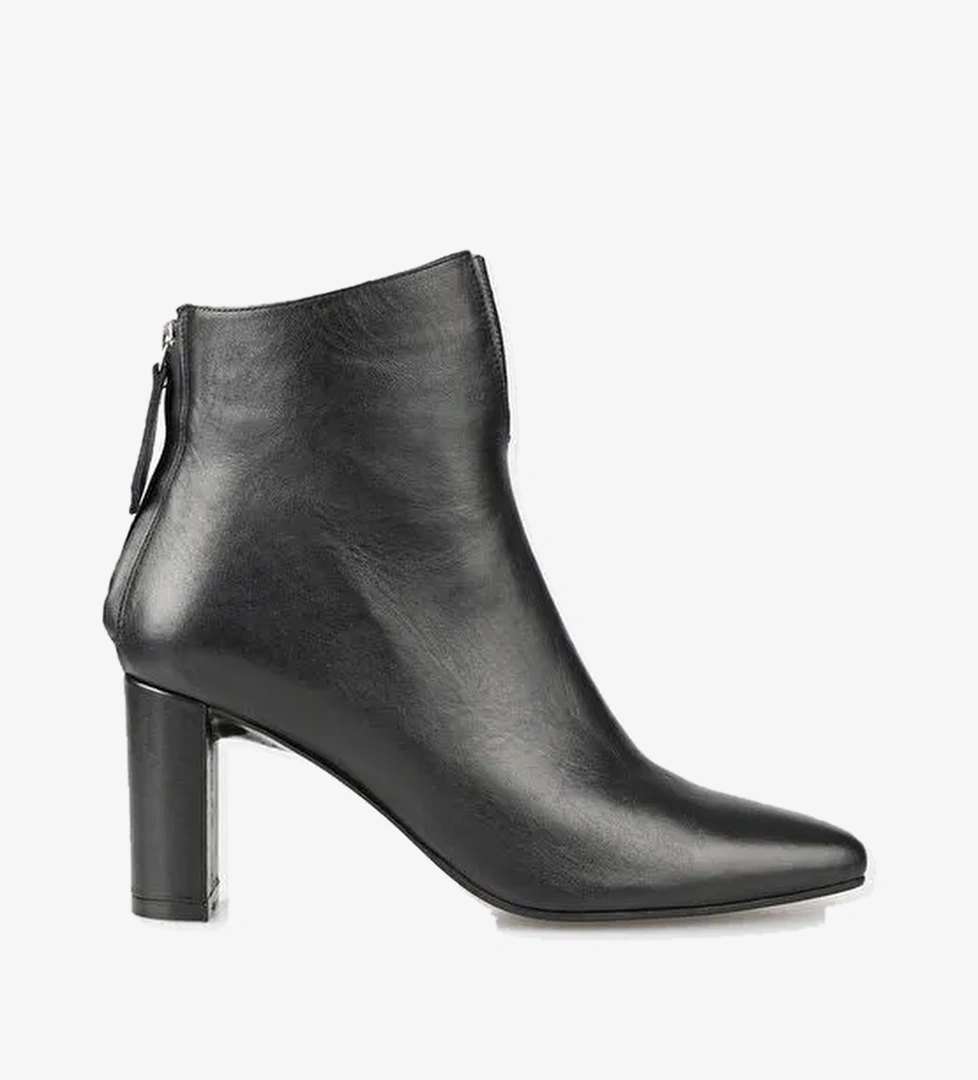 Siyah Kadın Klasik Yüksek Topuk Bot - Görsel 1