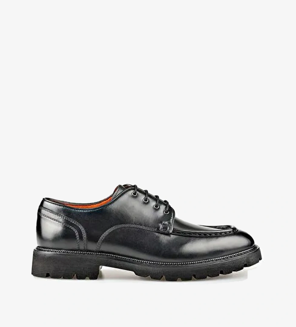 Elle Siyah Erkek Deri Günlük Ayakkabı TIMEO - Görsel 1