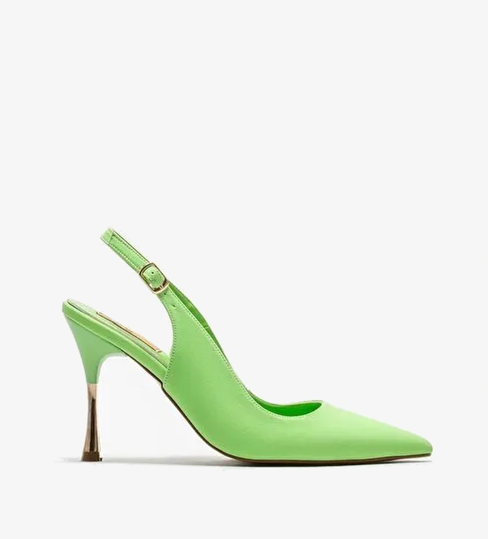 Yeşil Kadın Topuklu Ayakkabı - Görsel 1